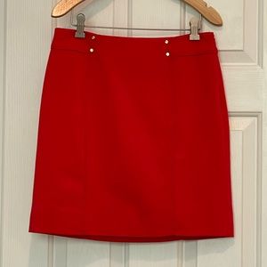 WHBM White House Black Market Red Mini Skirt size 2 NWOT